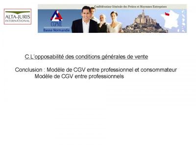 LES CONDITIONS GENERALES DE VENTE