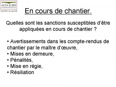 DROIT DE LA CONSTRUCTION : LA DEFAILLANCE DE L'ENTREPRISE