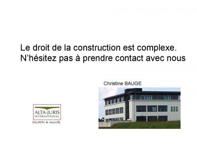 DROIT DE LA CONSTRUCTION : LA DEFAILLANCE DE L'ENTREPRISE