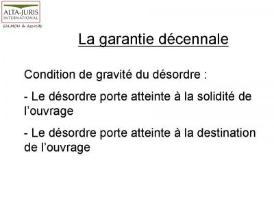 LA GARANTIE DES CONSTRUCTEURS