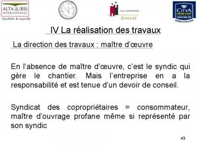 DROIT IMMOBILIER : LES TRAVAUX EN COPROPRIETE