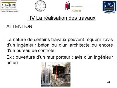 DROIT IMMOBILIER : LES TRAVAUX EN COPROPRIETE